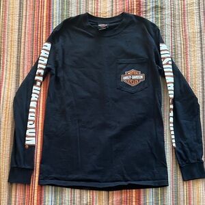 Harley-Davidson Black Long Sleeve Tee with Logo